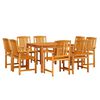 vidaXL Ensemble de salle &agrave; manger pour jardin 9 pc Marron