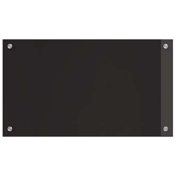 vidaXL Protection de cuisine Noir 70 x 40 cm verre trempé