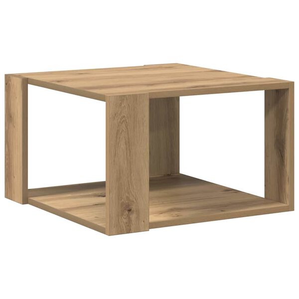 vidaXL Table basse Ch&ecirc;ne artisanal 51,5 x 51,5 x 30 cm