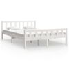 vidaXL Cadre de lit sans matelas blanc bois massif 120x200 cm