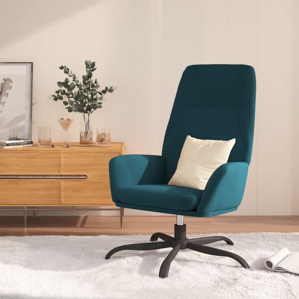 vidaXL Chaise de relaxation Bleu Velours
