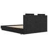 vidaXL Cadre de lit avec t&ecirc;te de lit Ch&ecirc;ne noir 150 x 200 cm