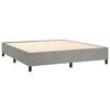 vidaXL Sommier &agrave; lattes de lit matelas et LED Gris clair 160x200 cm