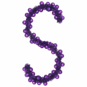 vidaXL Guirlande de Boules de No&euml;l LED Lilas 186 cm Polystyr&egrave;ne