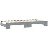vidaXL Lit de jour avec gigogne et matelas gris clair 90x190 cm tissu