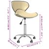 vidaXL Chaises pivotantes à manger lot de 6 crème similicuir