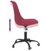 vidaXL Chaises pivotantes &agrave; manger lot de 4 Rouge bordeaux Tissu