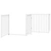 vidaXL Barri&egrave;re pour chien porte pliable 8panneaux blanc bois peuplier