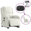 vidaXL Fauteuil inclinable de massage &eacute;lectrique cr&egrave;me velours
