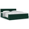 VidaXL Cadre de lit ottoman avec matelas vert fonc&eacute; 160x200 cm velours