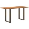 vidaXL Table de bar rectangulaire en bois massif de ch&ecirc;ne marron clair 180 x 80 x 92 cm