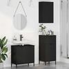 vidaXL Ensemble de mobilier de salle de bain avec tiroir 3 pcs Noir