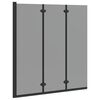 vidaXL Enceinte de Douche Noir 130 x 138 cm Verre ESG et aluminium