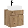 vidaXL Meuble de lavabo mural Ch&ecirc;ne artisanal 49 x 41 x 63 cm