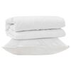 vidaXL Ensemble de Duvet avec oreiller 2 pi&egrave;ces Blanc Microfibre