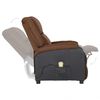 vidaXL Fauteuil de massage Marron Similicuir et tissu