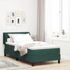 vidaXL Lit &agrave; ressorts avec matelas Vert fonc&eacute; 90 x 190 cm Velours