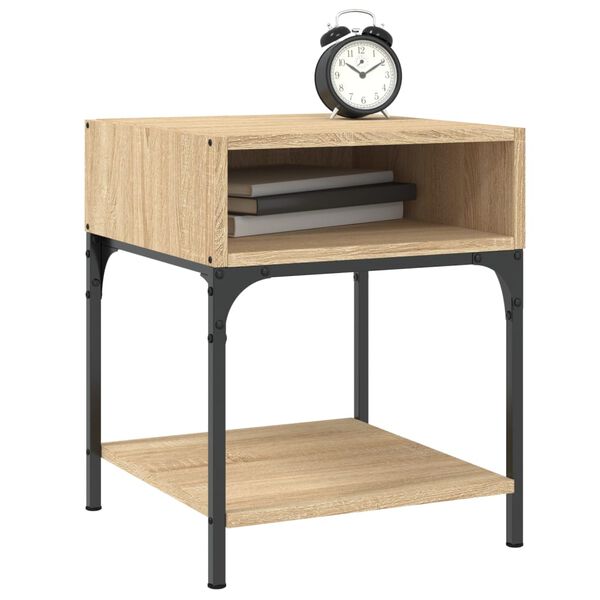 vidaXL Tables de chevet 2 pcs ch&ecirc;ne sonoma 40x41x50 cm bois ing&eacute;nierie