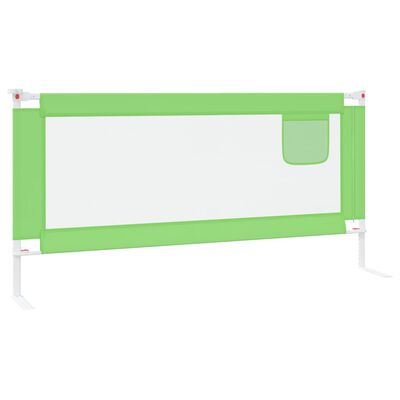 vidaXL Barrière de sécurité de lit d'enfant Vert 190x25 cm Tissu