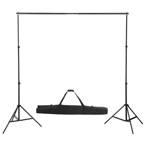 vidaXL Kit de studio photo avec lampes toile de fond et r&eacute;flecteur