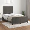 vidaXL Cadre de lit sans matelas gris fonc&eacute; 120x200 cm velours