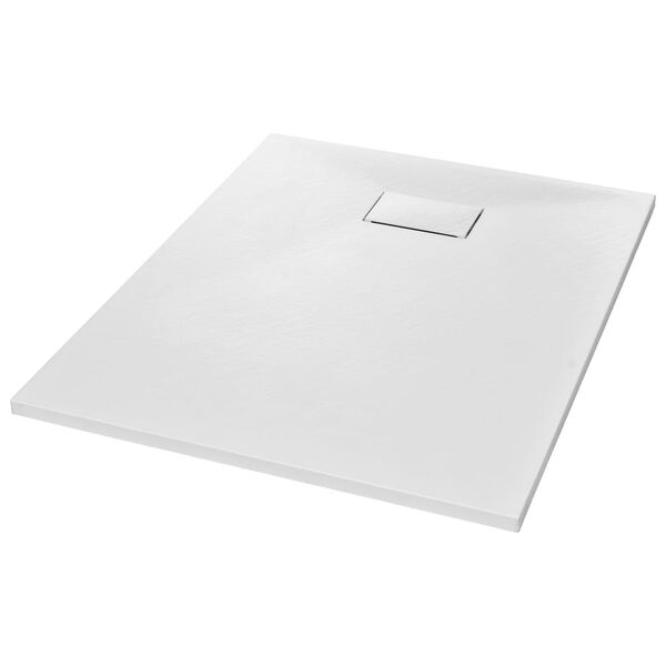 vidaXL Bac de douche SMC Blanc 100 x 80 cm