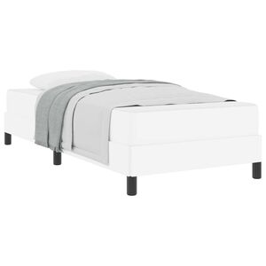 vidaXL Cadre de lit avec matelas Blanc pur 80 x 200 cm tissu
