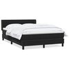 vidaXL Sommier &agrave; lattes de lit avec matelas noir 140x210 cm velours