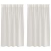 vidaXL Rideau en Voile 2 pc Cr&egrave;me 140 x 140 cm Polyester