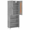 vidaXL Buffet haut Gris b&eacute;ton 69,5x34x180 cm Bois d'ing&eacute;nierie