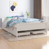 vidaXL Cadre de lit sans matelas blanc bois de pin massif 140x200 cm