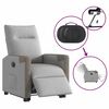 vidaXL Fauteuil inclinable &eacute;lectrique gris nuage tissu