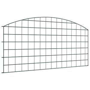 vidaXL Ensemble de cl&ocirc;ture de jardin 5 pcs Vert 100 x 50 cm Acier