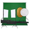 vidaXL Kit de studio photo avec &eacute;clairage toile de fond et r&eacute;flecteur