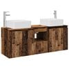 vidaXL Ensemble d'armoire de salle de bain 3 pc Bois ancien