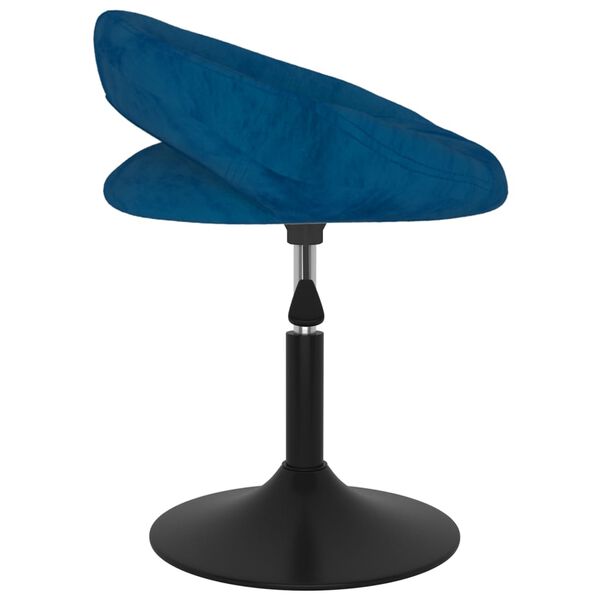 vidaXL Chaises pivotantes &agrave; manger lot de 4 Bleu Velours