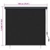 vidaXL Store enrouleur Rayé Anthracite 180 x 250 cm Tissu et Aluminium