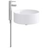 vidaXL Lavabo de salle de bain avec robinet et &eacute;vacuation Chrome