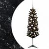 vidaXL Sapin de No&euml;l artificiel &eacute;troit avec boules 120 cm 150 LED
