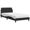 vidaXL Lit avec matelas Dover noir et blanc 100x200 cm similicuir