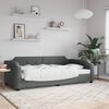 vidaXL Lit de repos sans matelas gris fonc&eacute; 90x200 cm tissu