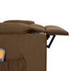 vidaXL Fauteuil &eacute;lectrique de massage Marron Tissu