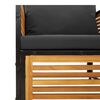 vidaXL Salon de jardin avec coussins 5 pcs Bois d'acacia solide