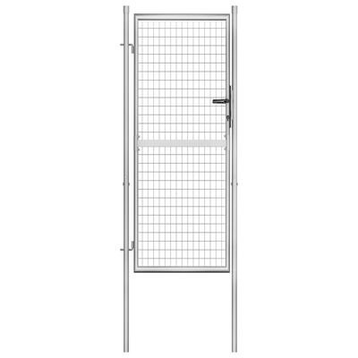 vidaXL Porte de jardin Acier galvanisé 105x250 cm Argenté