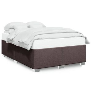 vidaXL Cadre de lit sans matelas marron fonc&eacute; 160x200 cm tissu