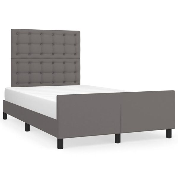 vidaXL Cadre de lit sans matelas gris 120x200 cm similicuir