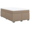 vidaXL Sommier &agrave; lattes de lit avec matelas Cappuccino 120x200 cm