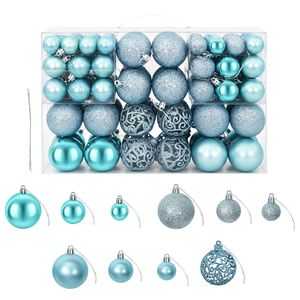 vidaXL Boules de No&euml;l 100 pcs turquoise 3 / 4 / 6 cm