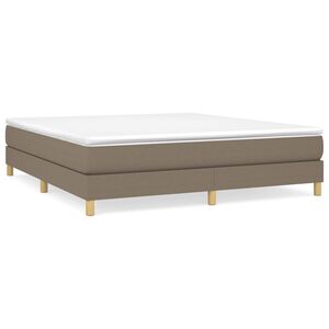 vidaXL Cadre de lit &agrave; lattes taupe 160x200 cm tissu