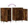 vidaXL Buffets 2 pcs ch&ecirc;ne fum&eacute; 40x35x70 cm bois d'ing&eacute;nierie